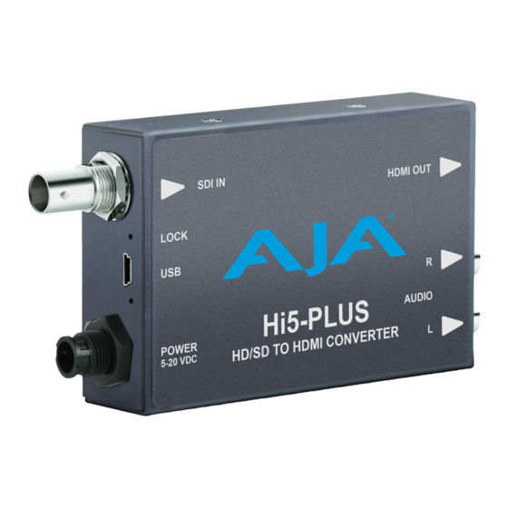 AJA Hi5-Plus Installation & Operation Manual