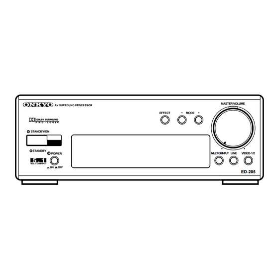 Onkyo ED-205 Instruction Manual
