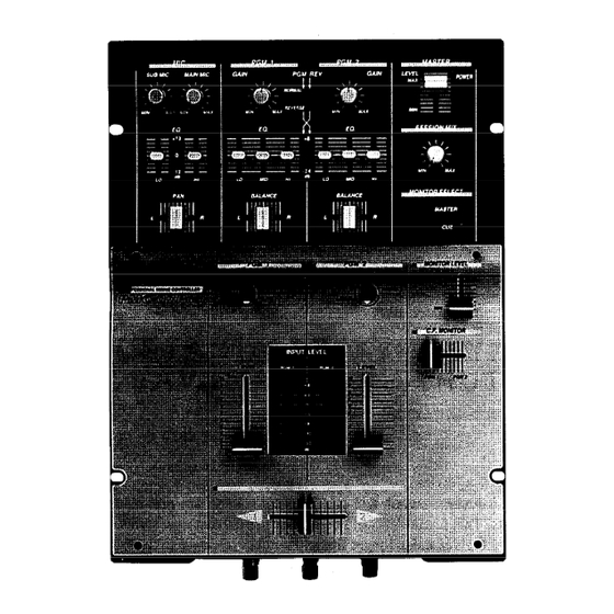 Vestax PMC-07ProD Owner's Manual