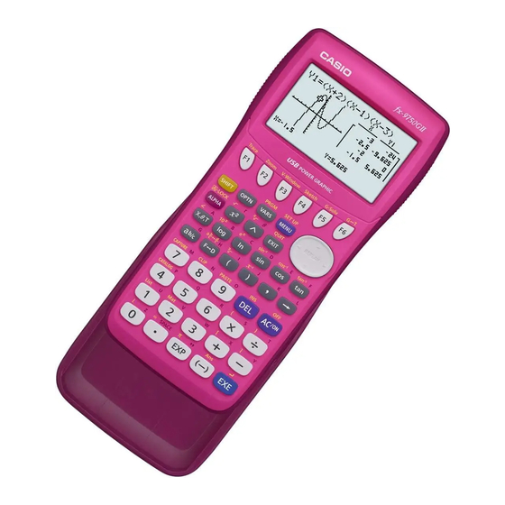 Casio fx-9750G Manual