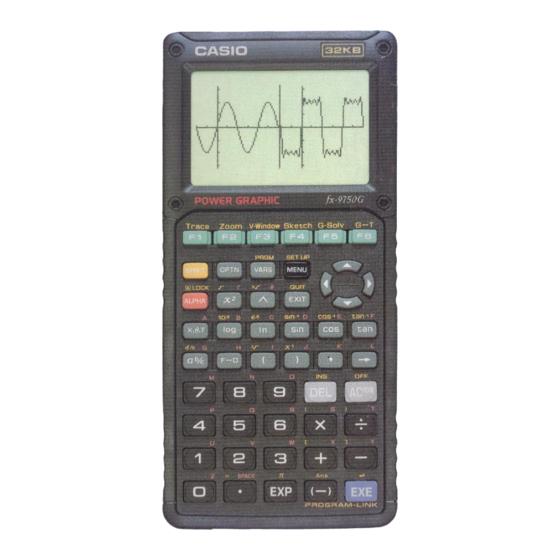 Casio fx-9750G Manual