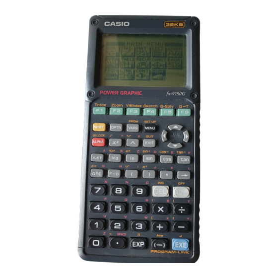 Casio FX-9750G Quick Start Manual