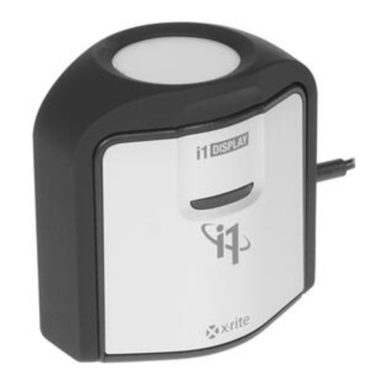 X-Rite i1Display Quick Start Manual