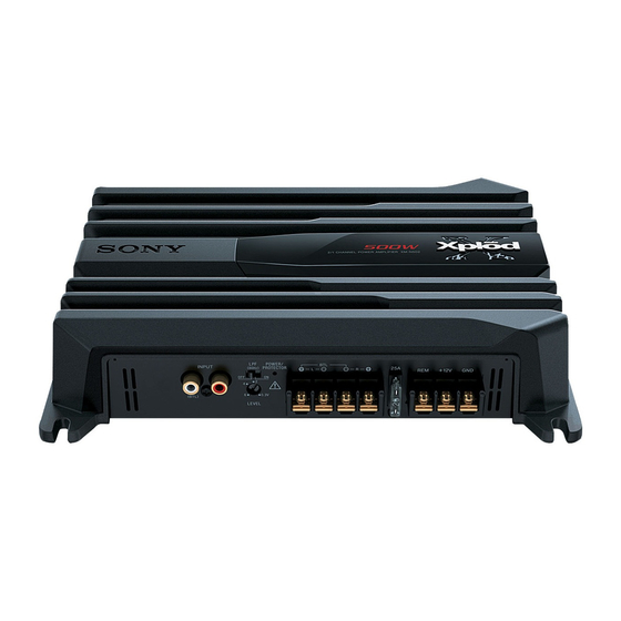 Sony XM-N502 Operating Instructions