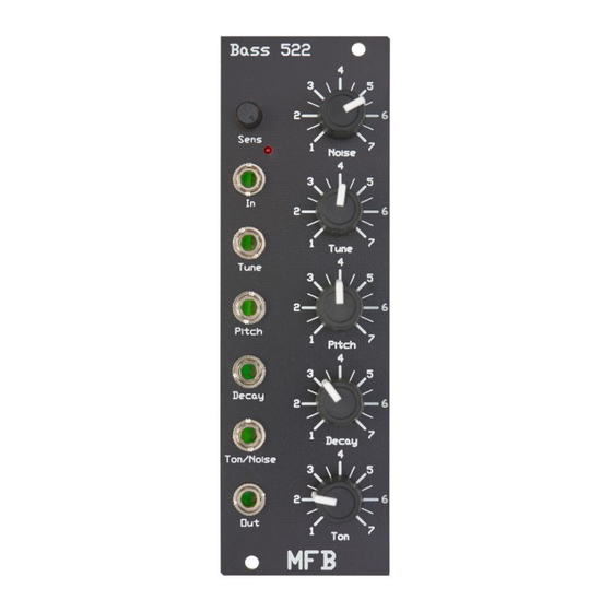 MFB Module Bass 522 Owner's Manual