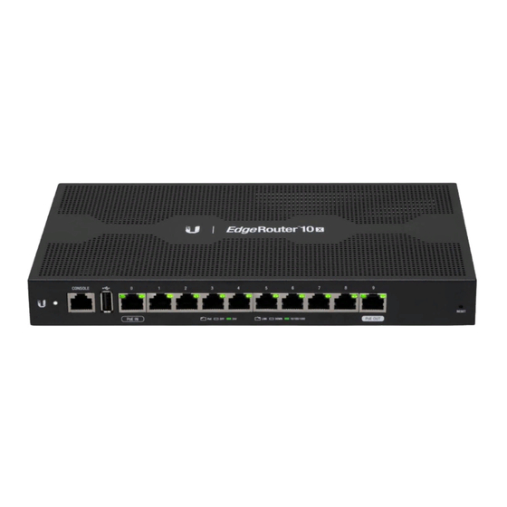 Ubiquiti EdgeRouter ER-10X Quick Start Manual