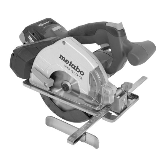 Metabo MKS 18 LTX 58 Operating Instructions Manual