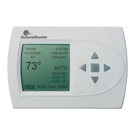 ClimateMaster ATM11C11 Thermostat Manuals