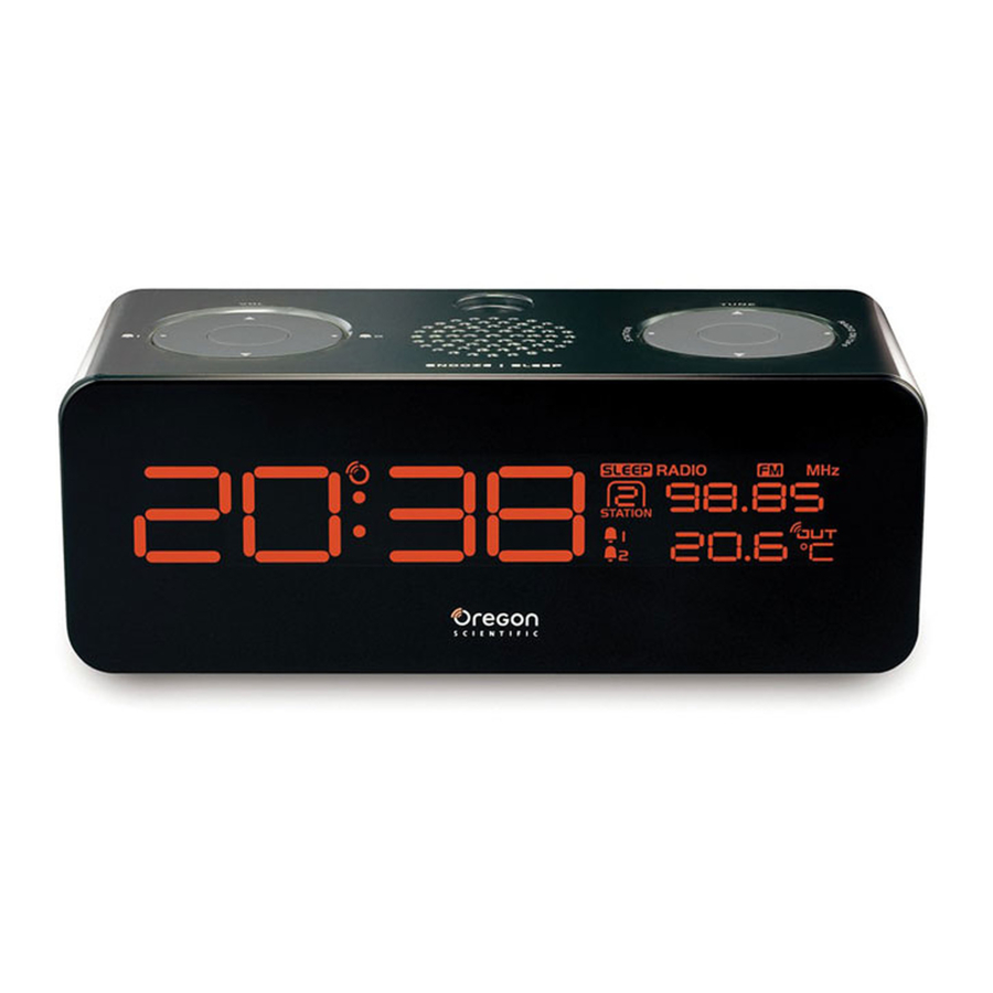 Oregon Scientific RRM320P, RRM320PA - Radio Controlled Projection Clock Manual