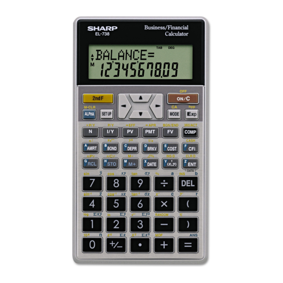 Sharp EL-738 Operation Manual