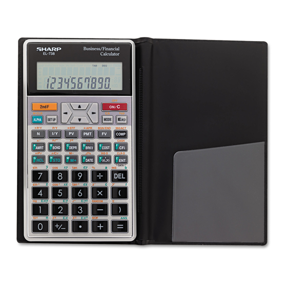 Sharp EL-738 Operation Manual