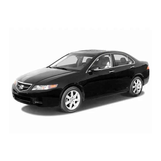 Acura TSX 2004 Removal And Installation