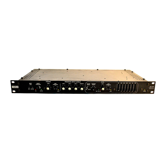 Rane CP 52 Operator's Manual