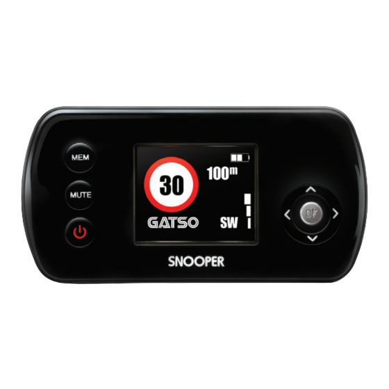 Snooper  Speed camera Quick Start Manual