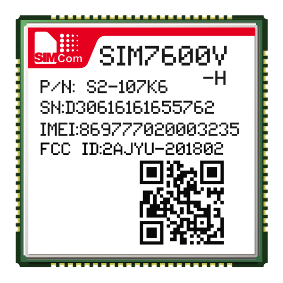 SimCom SIM7600V-H User Manual
