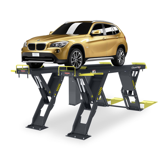 BendPak Quatra XR-12000L Installation And Operation Manual