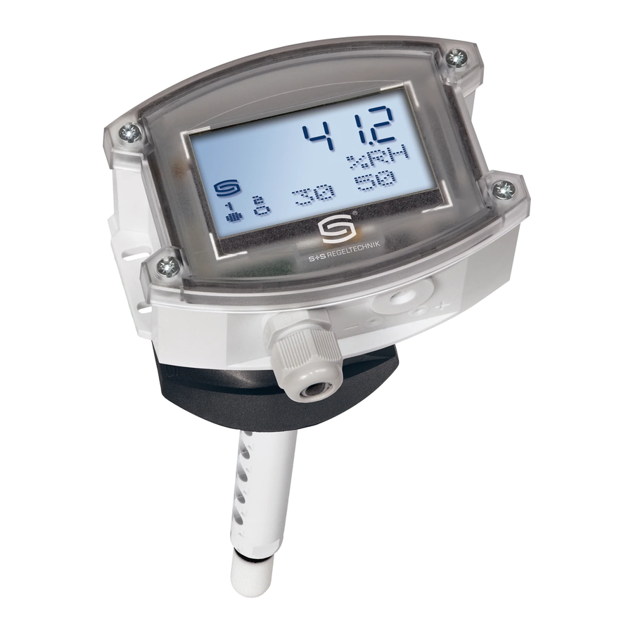 S+S Regeltechnik HYGRASREG KHT-30 Series Operating Instructions, Mounting & Installation