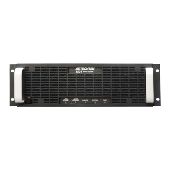 AE Techron 8500 Series Operator's Manual