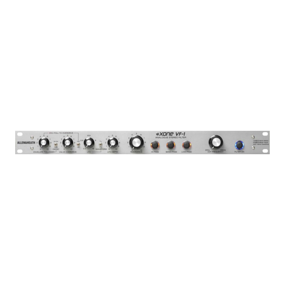 ALLEN & HEATH XONE VF-1 Service Information