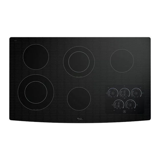 Whirlpool GJC3034RC - Pure 30 Inch Smoothtop Electric Cooktop Use & Care Manual