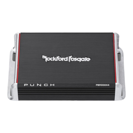 Rockford Fosgate PBR300X4 Installation & Operation Manual