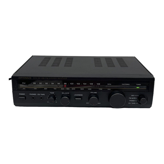 Optimus STA-20 Owner's Manual