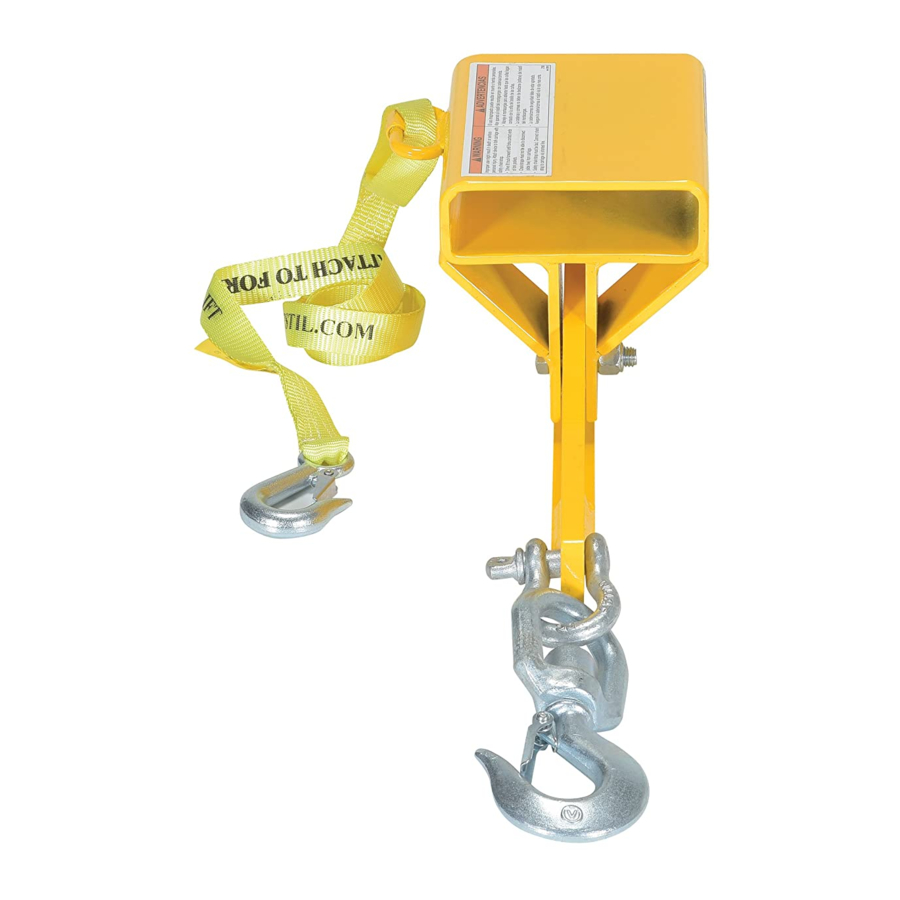 Vestil S-FORK-4-AT Instruction Manual