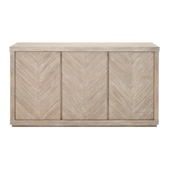 Essentials For Living ADLER SIDEBOARD WITH WOOD TOP Assembly Instructions