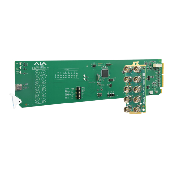 AJA OG-C10DA Installation And Operation Manual