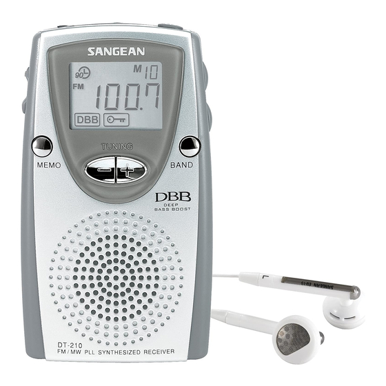Sangean DT-210 Brochure