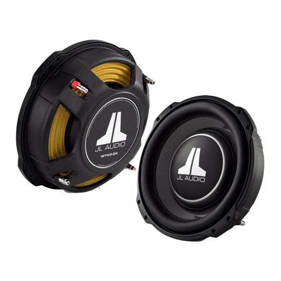 JL Audio 10TW3-D4 Owner's Manual