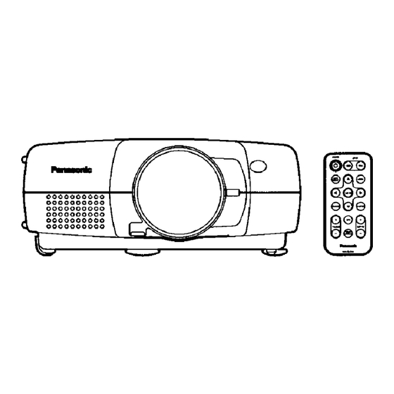 Panasonic PT-L711XU Operating Instructions And Service Manual