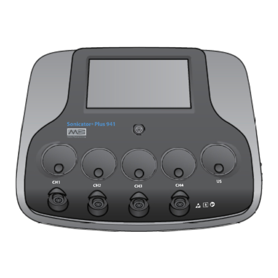 Mettler Electronics Sonicator Plus 941 Instruction Manual