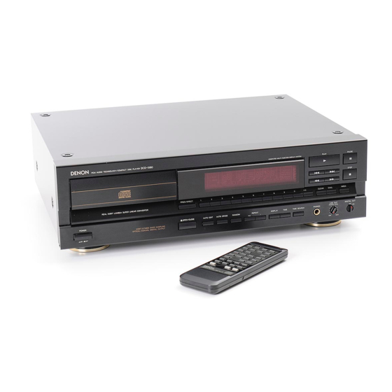 Denon DCD-1560 Operating Instructions Manual