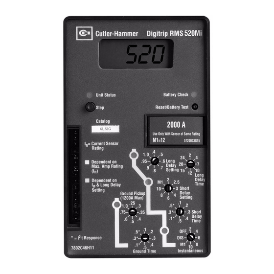 Cutler-Hammer Digitrip 220 Instructions Manual