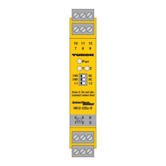 turck IM12-22Ex-R Quick Start Manual