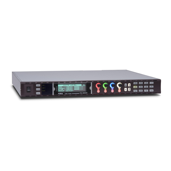 FOR-A FA-9520 Quick Setup Manual