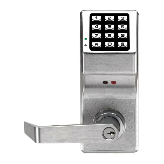 Alarm Lock Trilogy DL3000 Series Programming Instructions Manual