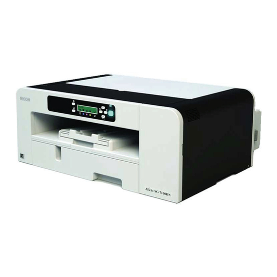 Ricoh SubliJet R SG 7100DN Installation Manual