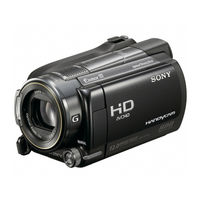 Sony HDR XR500 - 120GB HDD High Def Camcorder Owner's Manual