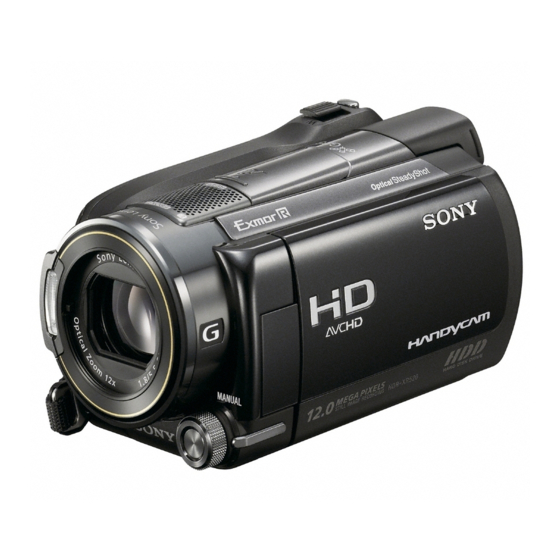 Sony Handycam HDR-XR500V Owner's Manual