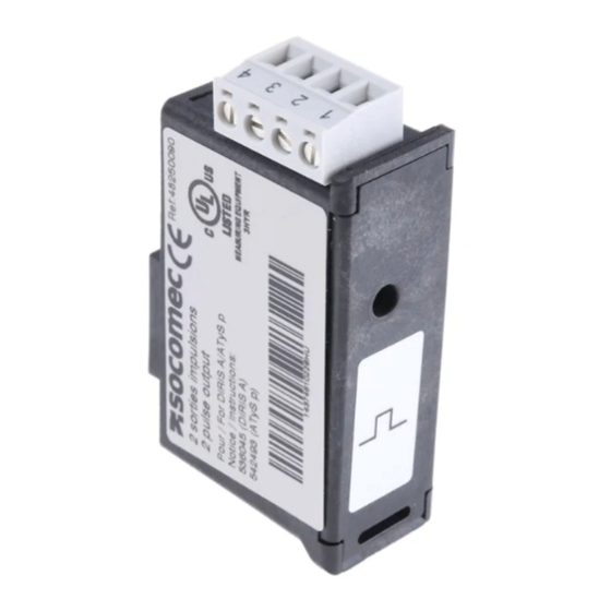 socomec DIRIS A40 Operating Instructions Manual
