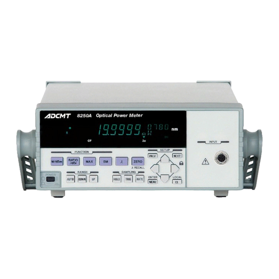ADCMT 8250A Operation Manual
