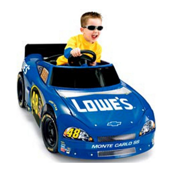 Fisher-Price POWER WEELS NASCAR JIMMIE JOHNSON Owner's Manual With Assembly Instructions