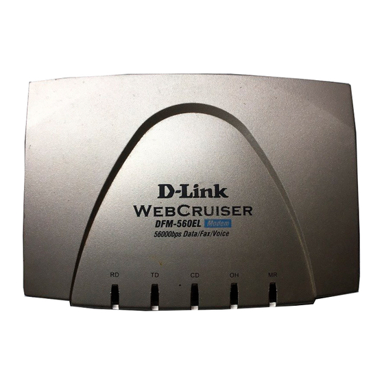 D-Link WebCruiser DFM-560EL Manuals