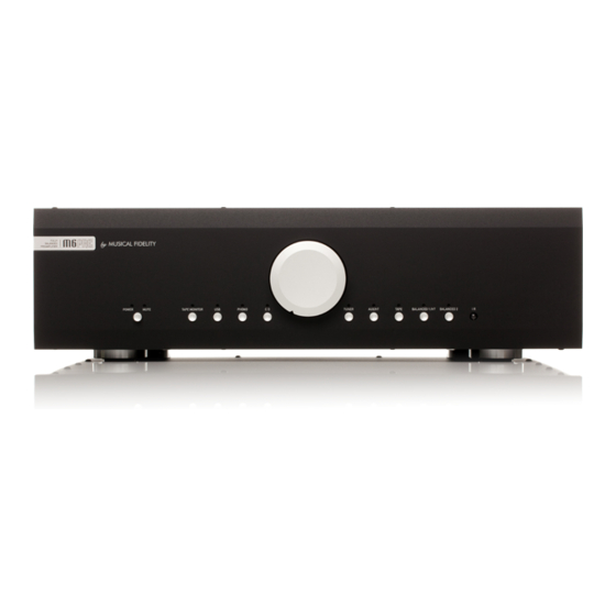 Musical Fidelity M6PRE Instructions For Use Manual