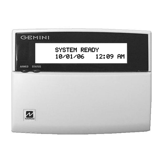 NAPCO Gemini GEM-DXRP1 Operating Manual
