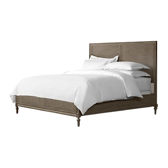 RH MAISON CANED QUEEN BED WITH FOOTBOARD Instructions