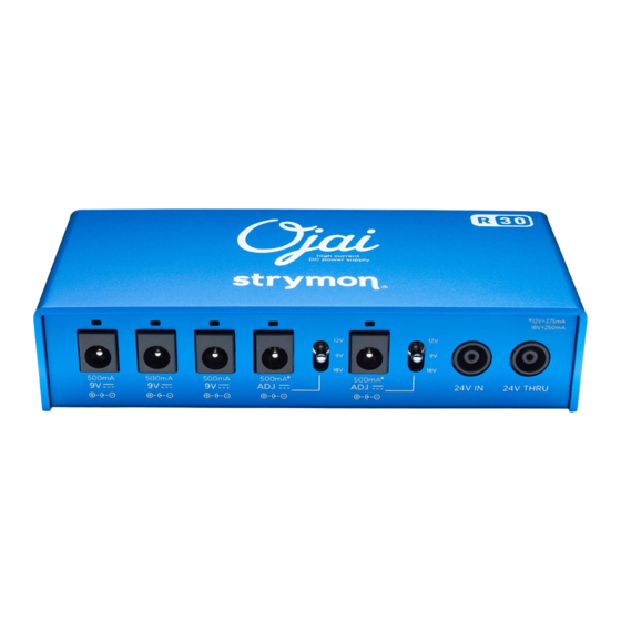 Strymon OJAI R30 Quick Start Manual