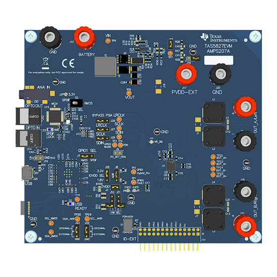 Texas Instruments TAS5827EVM User Manual